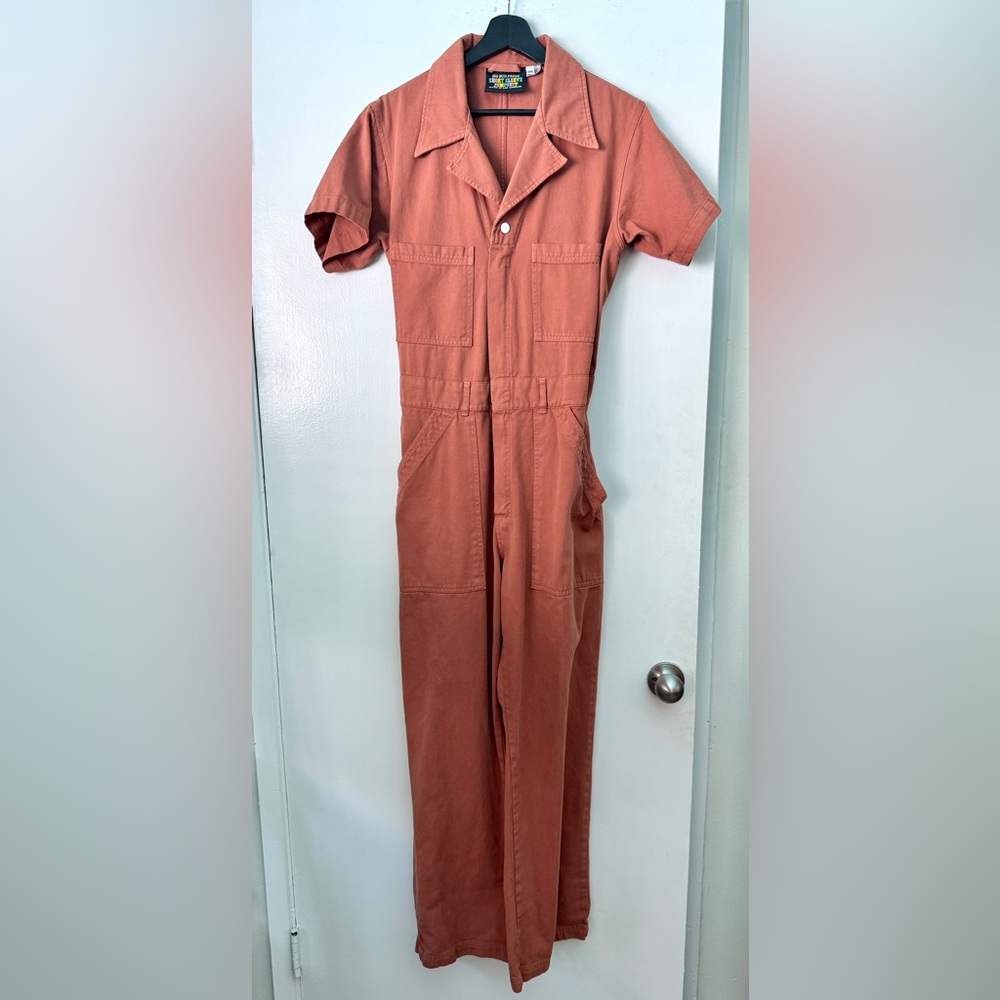 Big Bud Press Clay Red Short Sleeve Jumpsuit EUC